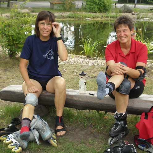 Gitta und Alexa im Fläming 2009